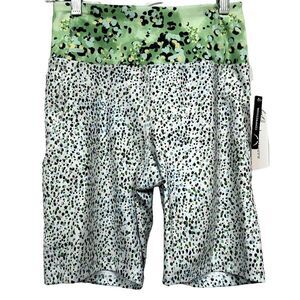 Nanette Lepore Play Womens Compression Shorts Sz S Watercolor Dot Print NEW